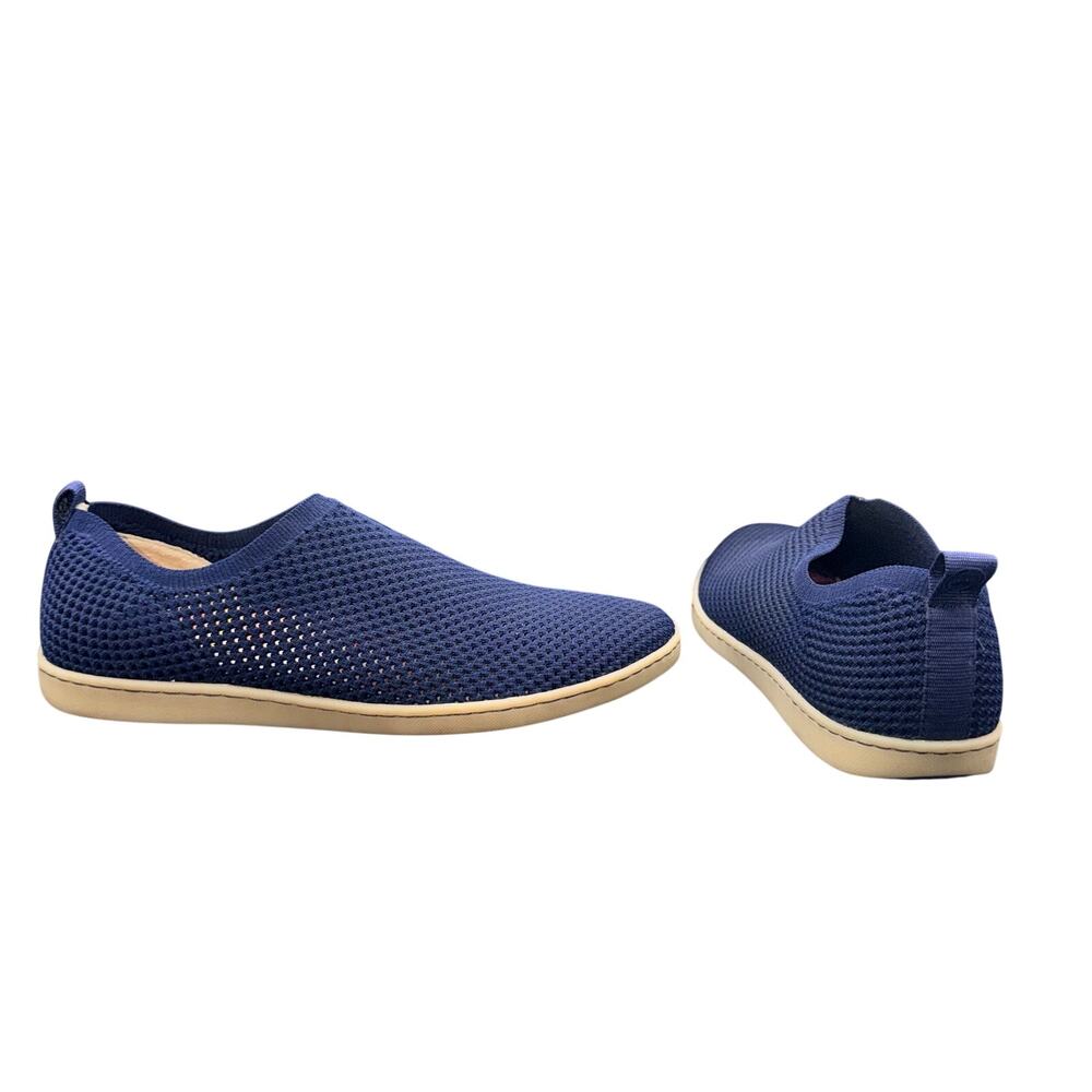 Born Knit Slip On Sneakers Navy Blue Comfort Walking Shoes Women’s 10M